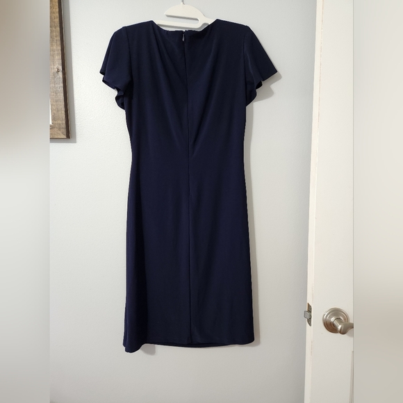 Chaps Wrap Waist Mini Dress Navy Blue Size Small - Picture 4 of 4